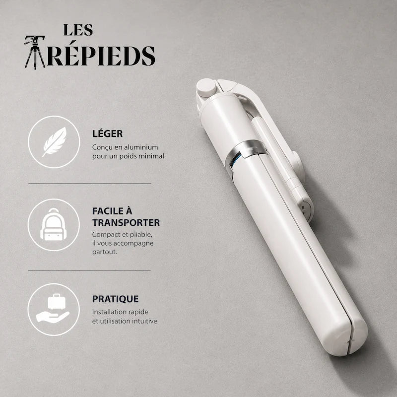 Trépied téléphone 170 CM - Blanc