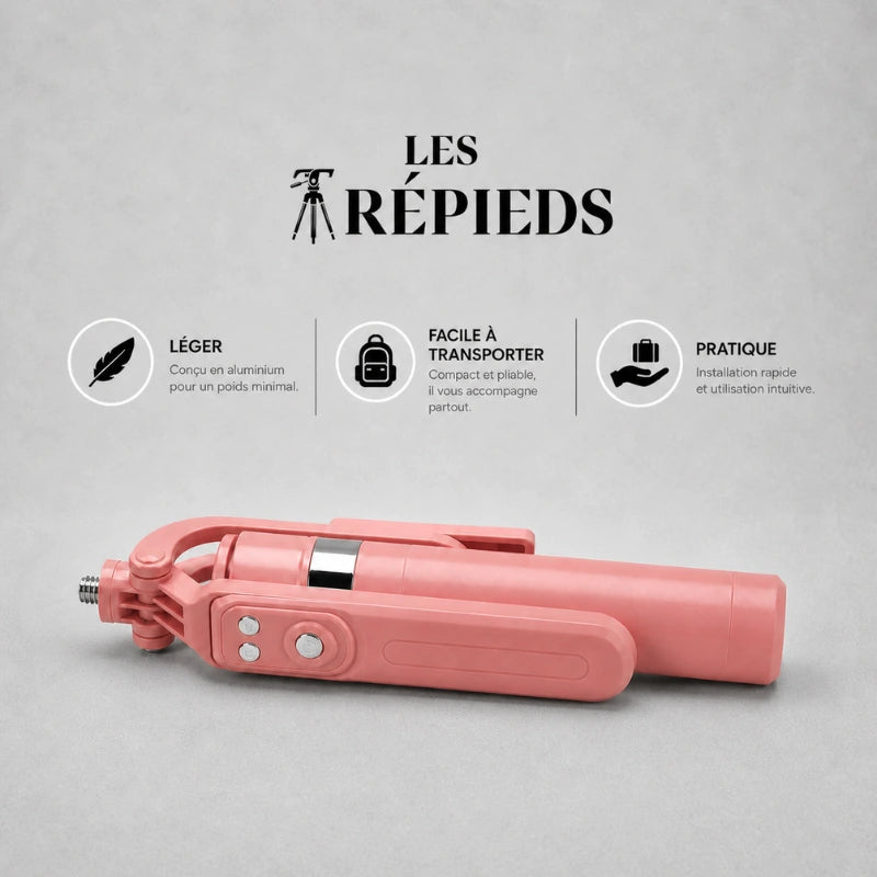 Trépied téléphone 170 CM - Rose