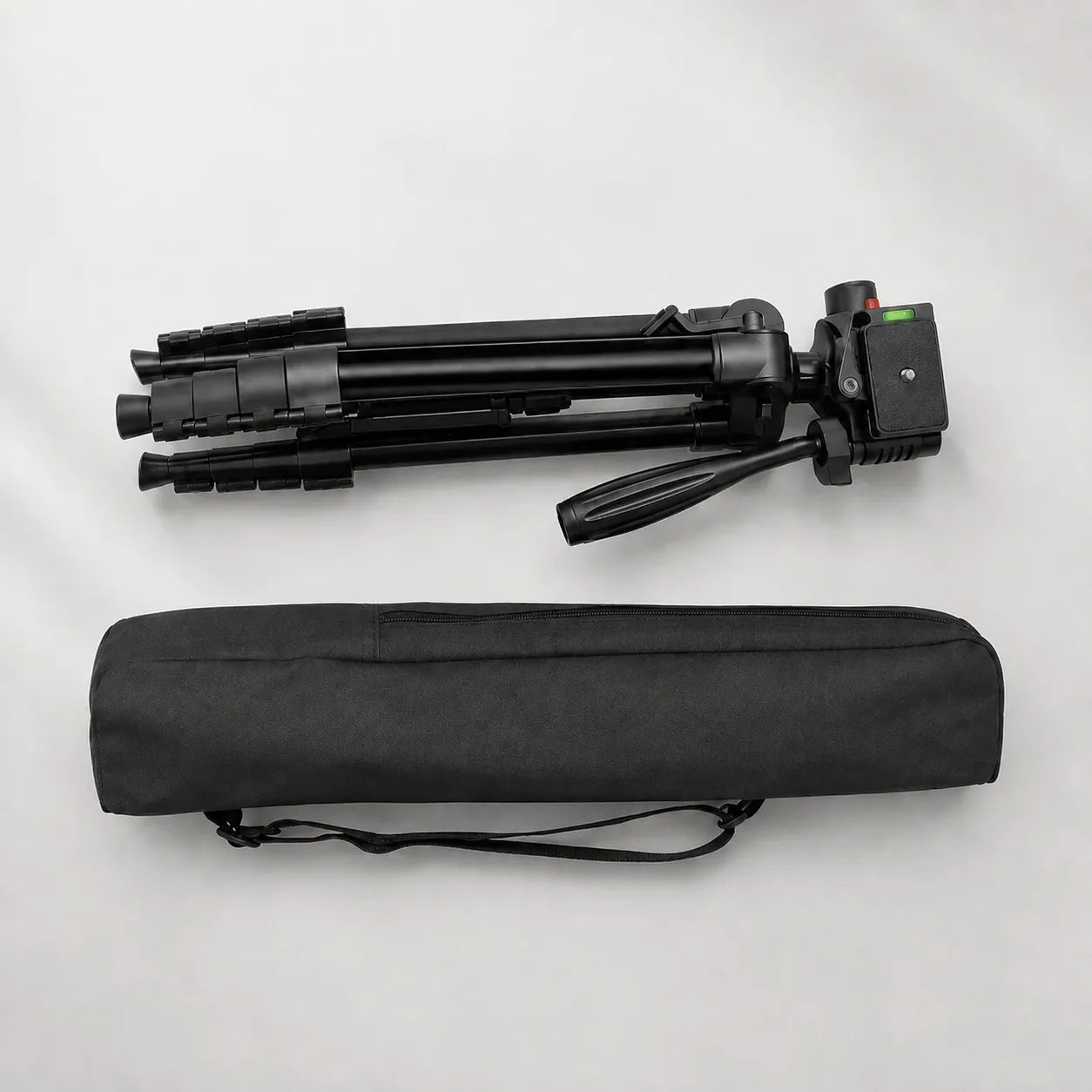 Trépied Appareil Photo 185 CM Noir Aluminium | Reflex, Hybride & Smartphone | Vis 1/4" & Sac de Rangement inclus