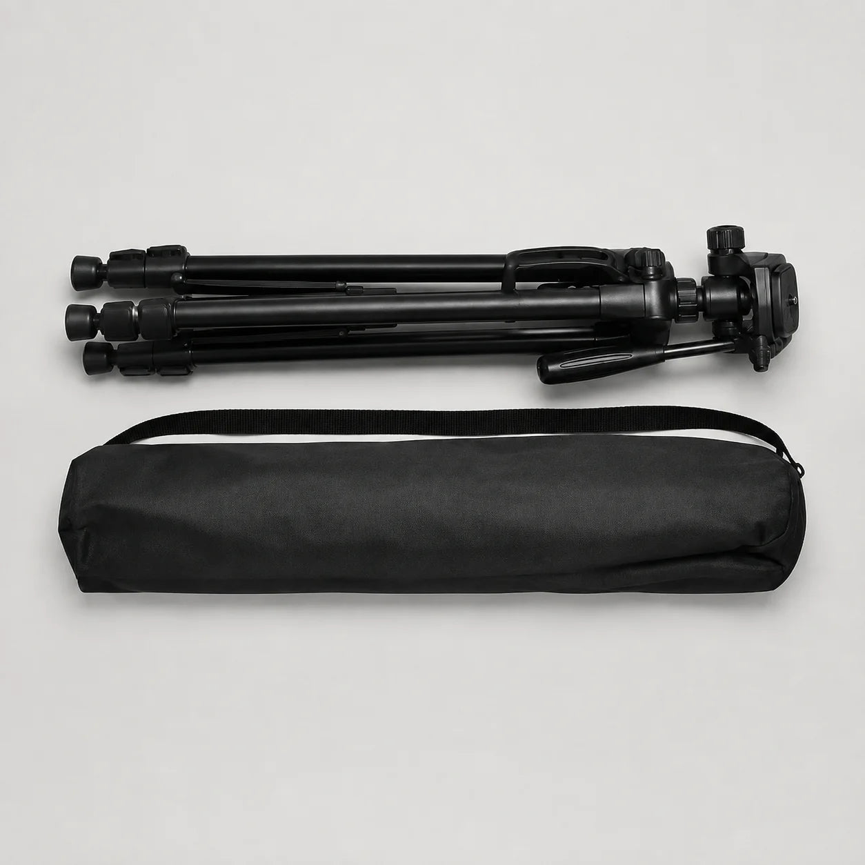 Trépied Appareil Photo 140 CM Noir Aluminium | Reflex, Hybride & Smartphone | Vis 1/4", Charge 3 KG & Sac inclus