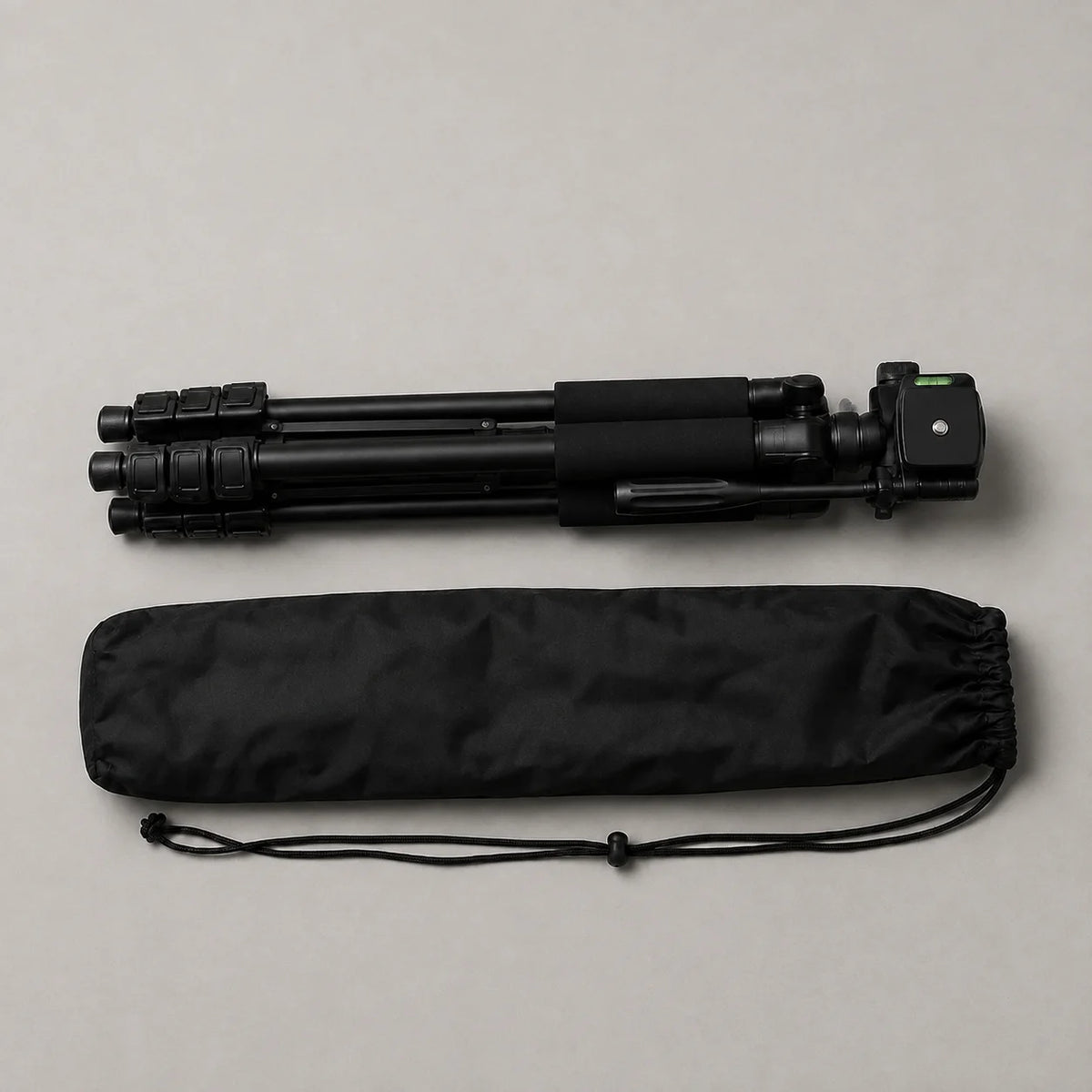 Trépied Appareil Photo 178 CM Aluminium | Reflex, Hybride & Smartphone | Vis 1/4", Grips Mousse & Sac inclus