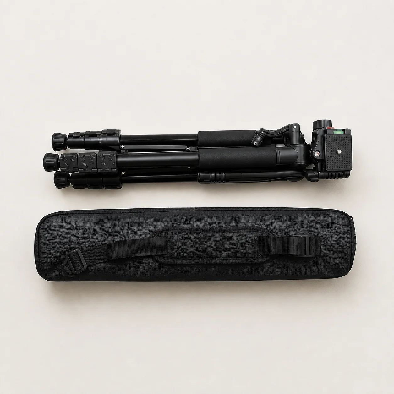 Trépied Appareil Photo 150 CM Aluminium | Reflex, Hybride & Smartphone | Vis 1/4", Grips Mousse & Sac inclus