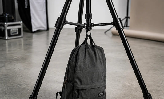 Trepied photo supportant un appareil charge illustrant la capacite de charge
