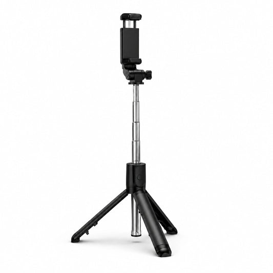 Mini Trépied Téléphone 70 CM Noir | iPhone & Android | Perche Selfie & Télécommande Bluetooth