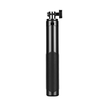 Trépied GoPro 65 cm noir vu de profil, sections télescopiques visibles
