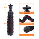 Trépied Flexible Mousse 18 CM Noir & Rouge | Compact & Caméra d’Action | Vis 1/4 Pouce, Charge 500 G
