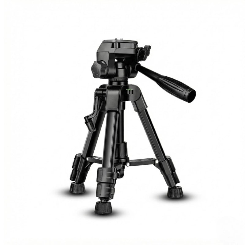 Mini trépied appareil photo noir sur fond blanc