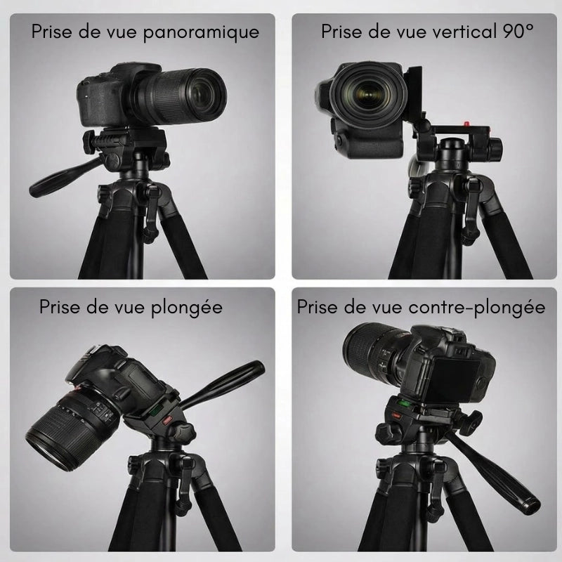 Informations d'utilisations du trépied appareil photo 150 CM grips en mousse