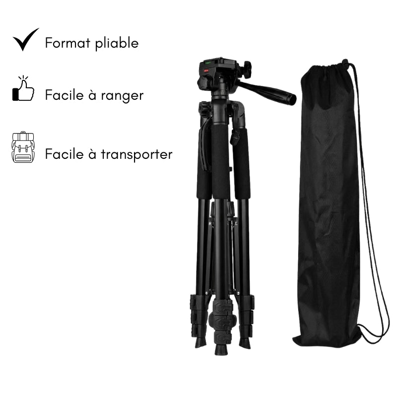 Avantages du trépied appareil photo 178 CM grips en mousse