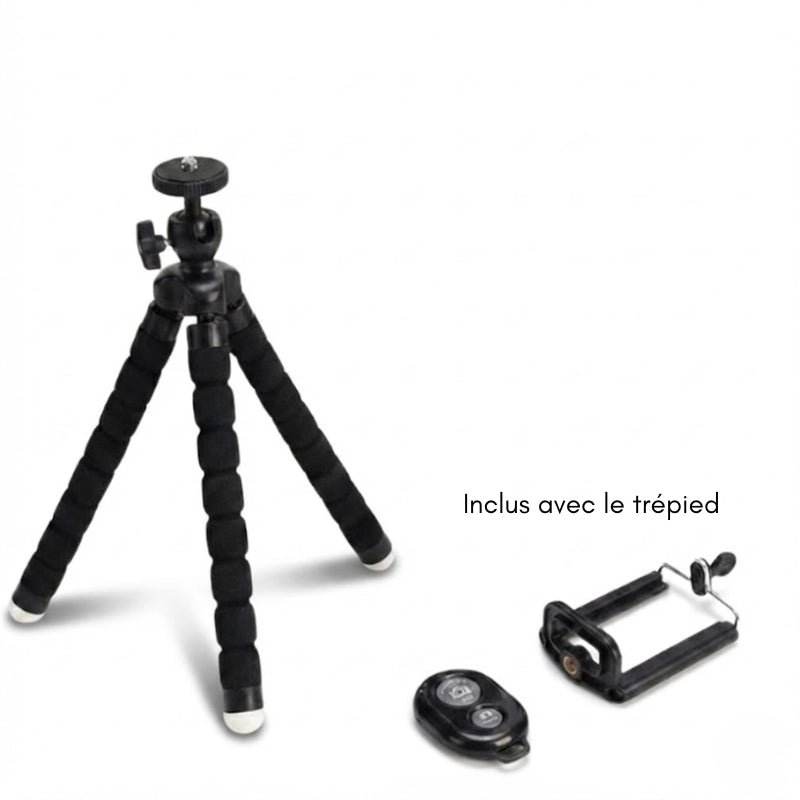 Information sur le trépied flexible Bluetooth noir