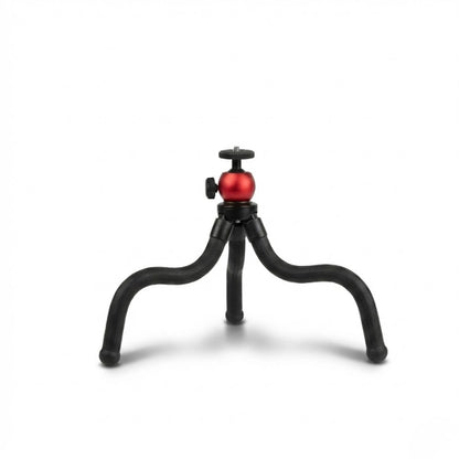 Trépied flexible poulpe sur fond blanc