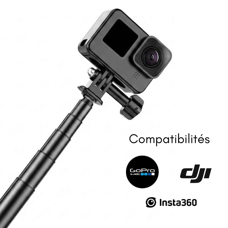 Compatibilités des cameras sur le trépied GoPro noir vrig