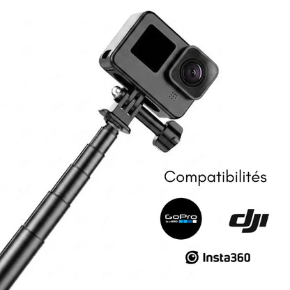 Compatibilités des cameras sur le trépied GoPro noir vrig