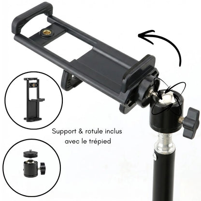 Produits inclus avec le trépied iPad 150 CM noir