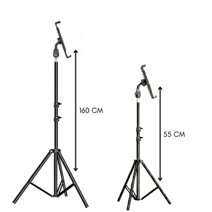 Dimensions du trépied iPad 160 CM noir 