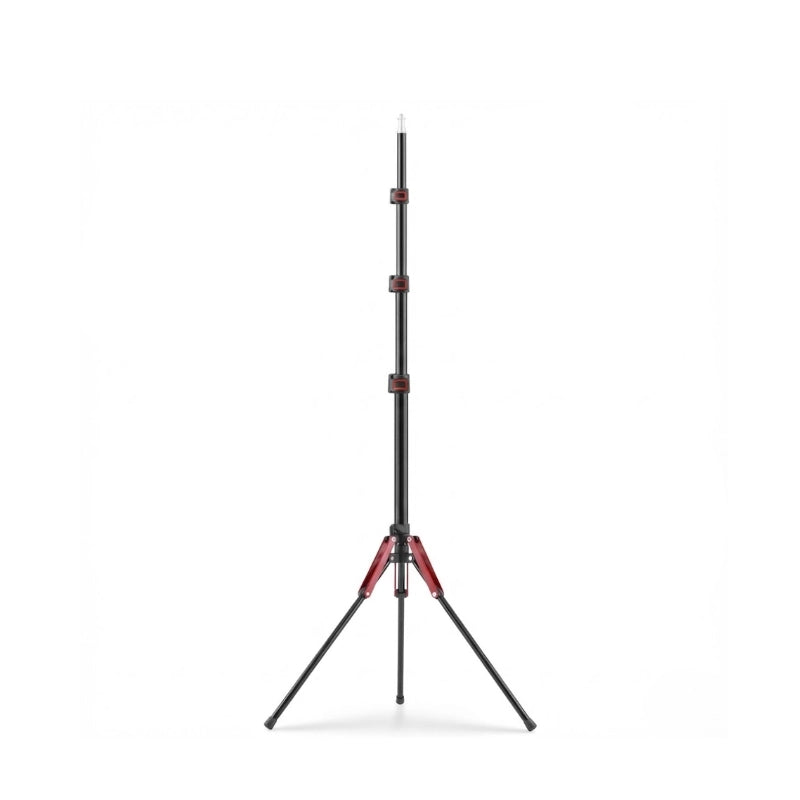 Trépied lumière motifs rouges sur fond blanc