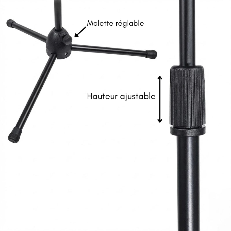 Détails du trépied micro pliable