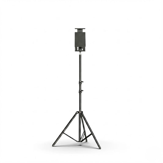 Trépied tablette noir sur fond blanc