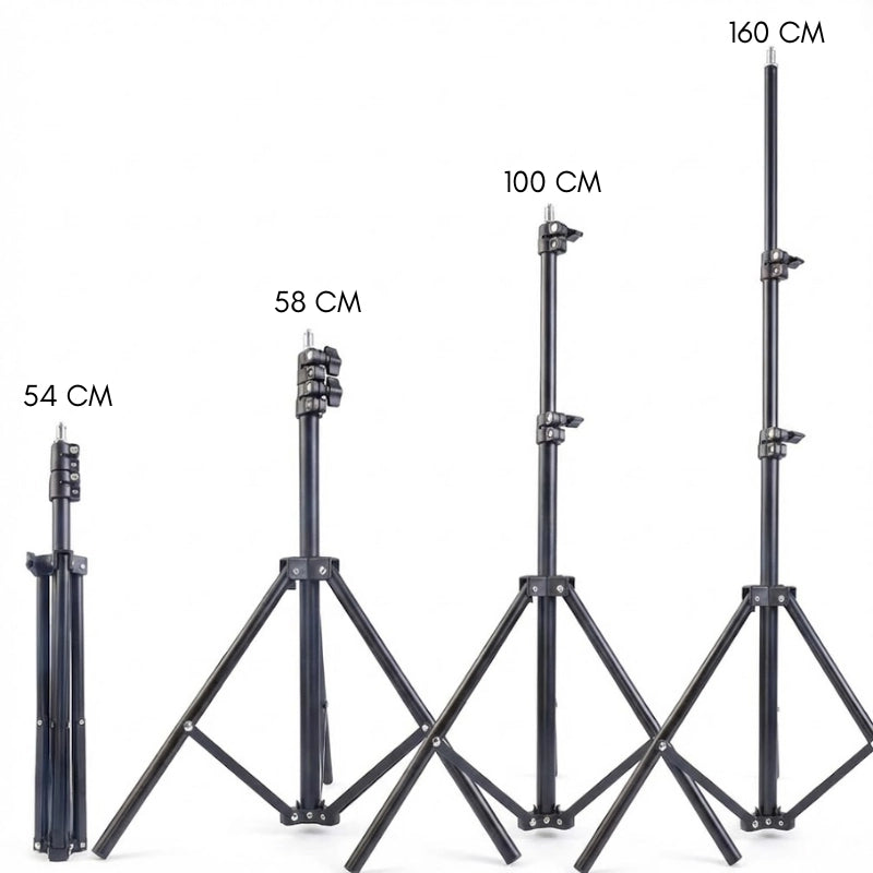Dimensions du trépied téléphone 160 CM noir