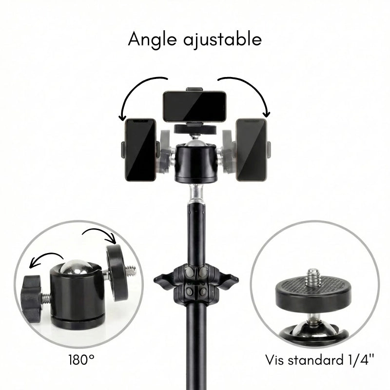 Informations du trépied téléphone 160 CM noir