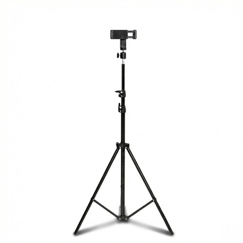 Trépied téléphone 160 CM noir sur fond blanc