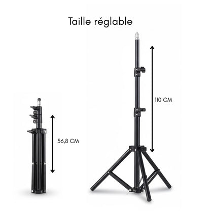 Dimensions du trépied vidéoprojecteur noir 