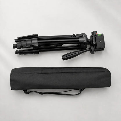 Trépied Appareil Photo 185 CM Noir Aluminium | Reflex, Hybride & Smartphone | Vis 1/4" & Sac de Rangement inclus