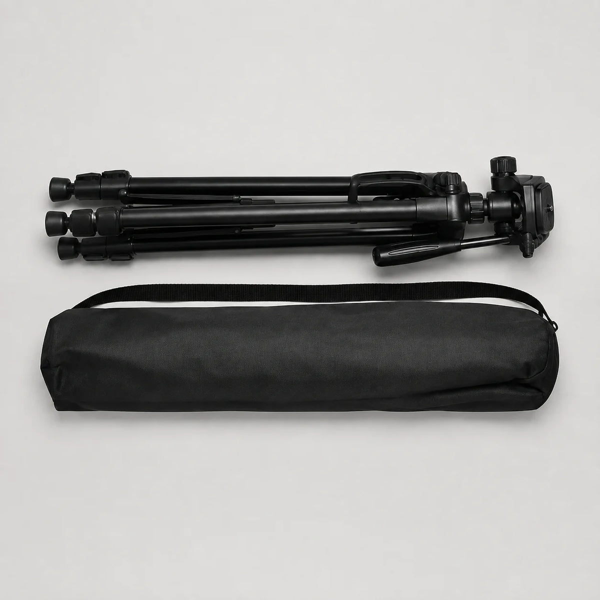 Trépied Appareil Photo 140 CM Noir Aluminium | Reflex, Hybride & Smartphone | Vis 1/4", Charge 3 KG & Sac inclus