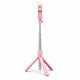 Trépied Téléphone 95 CM Rose | iPhone & Android | Lampe Intégrée & Télécommande Bluetooth
