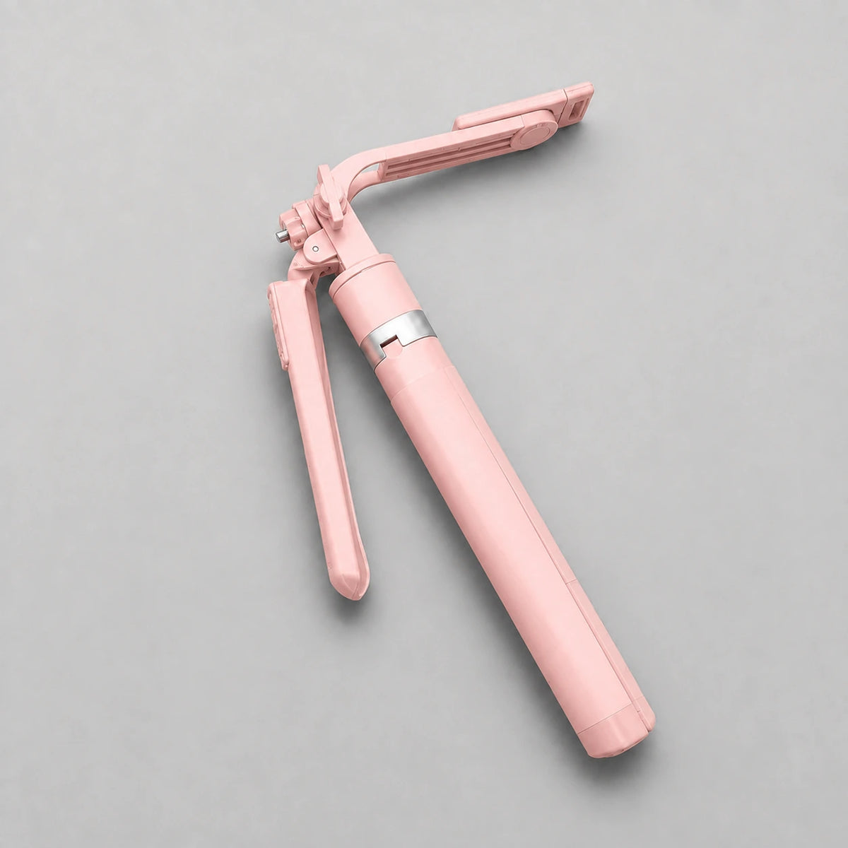 Trépied Téléphone 170 CM Rose Aluminium | iPhone & Android | Stable à Pleine Extension & Télécommande incluse