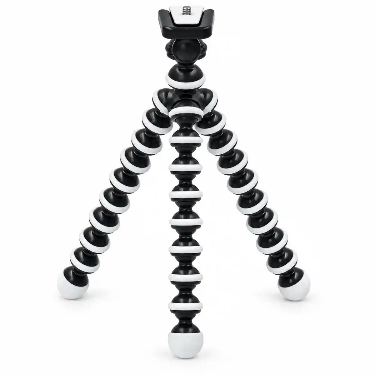 Trépied Flexible 24,5 CM Noir & Blanc | Reflex & Hybride | Vis 1/4 et 3/8 Pouce, Charge 3 KG