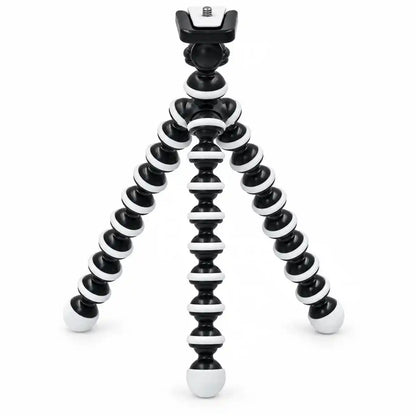 Trépied Flexible 24,5 CM Noir & Blanc | Reflex & Hybride | Vis 1/4 et 3/8 Pouce, Charge 3 KG
