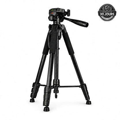 Trépied Appareil Photo 178 CM Aluminium | Reflex, Hybride & Smartphone | Vis 1/4", Grips Mousse & Sac inclus