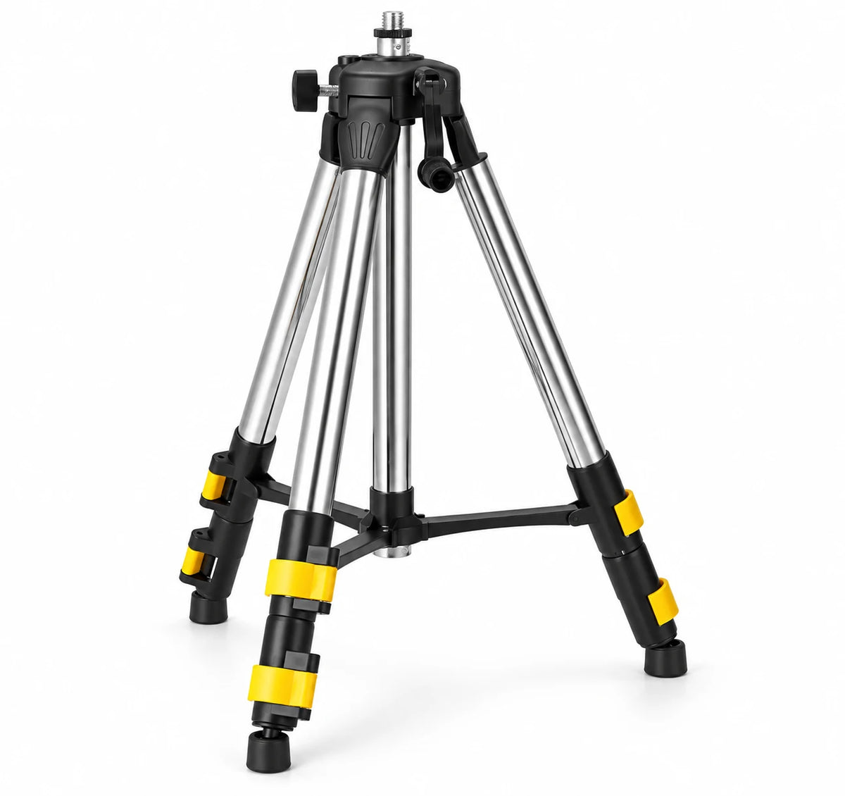 Trépied Laser 120 CM Inox | Niveau à Bulle & Filetage 5/8" | Manivelle & Sac inclus