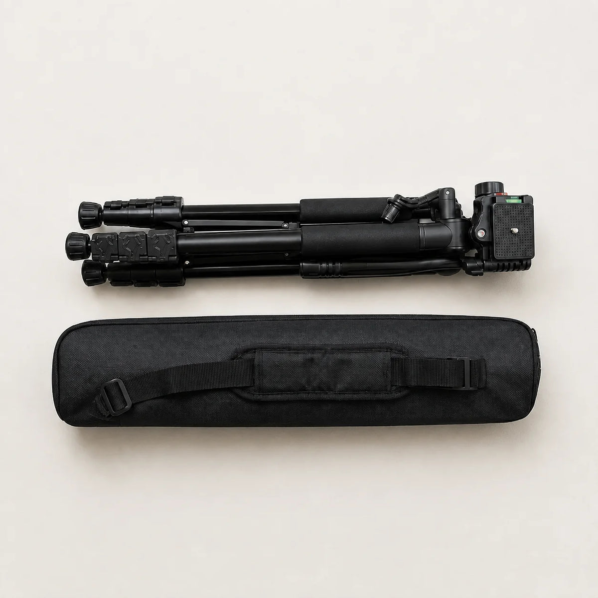 Trépied Appareil Photo 150 CM Aluminium | Reflex, Hybride & Smartphone | Vis 1/4", Grips Mousse & Sac inclus