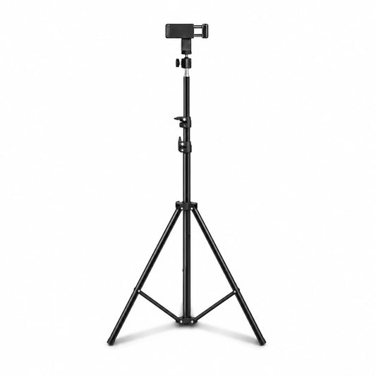 Trépied Téléphone 160 CM Noir Aluminium | iPhone & Android | Réglable & Anti-Vibrations
