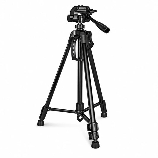 Trépied Appareil Photo 140 CM Noir Aluminium | Reflex, Hybride & Smartphone | Vis 1/4", Charge 3 KG & Sac inclus