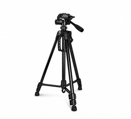 Trépied Appareil Photo 140 CM Noir Aluminium | Reflex, Hybride & Smartphone | Vis 1/4", Charge 3 KG & Sac inclus