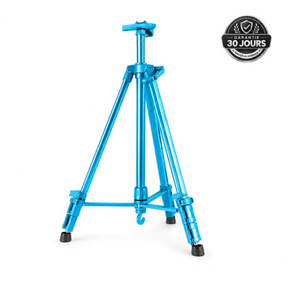 Trépied Tableau 155 CM Turquoise Aluminium | Réglable & Stable | Sac de Transport inclus