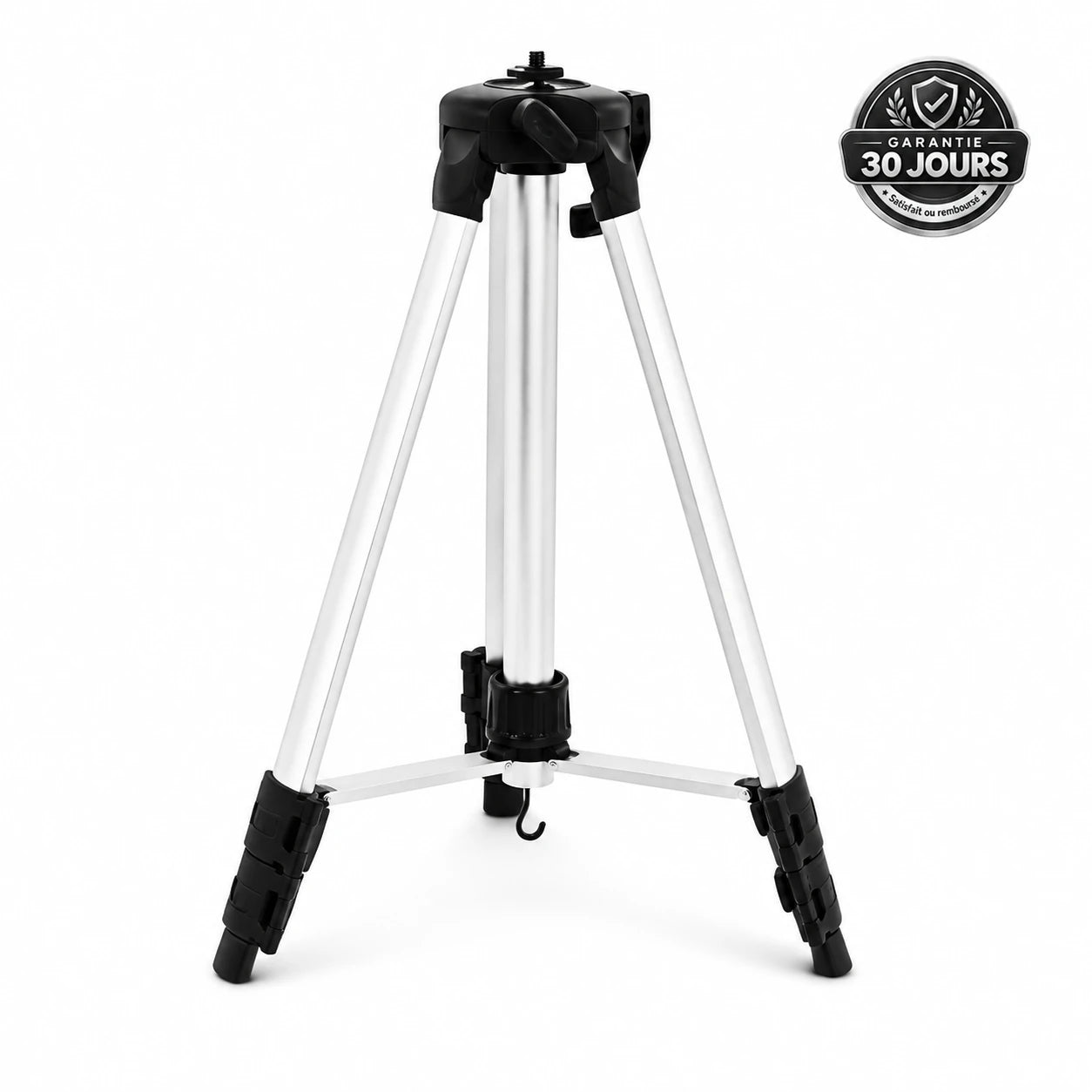 Trépied Laser 120 CM Gris Aluminium | Niveau Laser & Croix | Sac de Rangement inclus