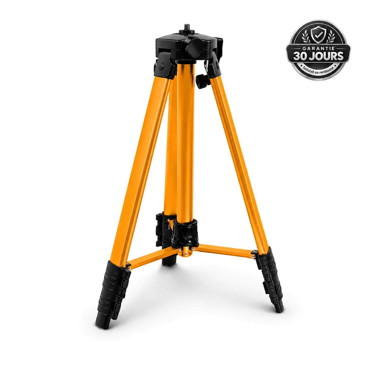 Trépied Laser 120 CM Jaune Aluminium | Niveau Laser & Croix | Sac de Rangement inclus