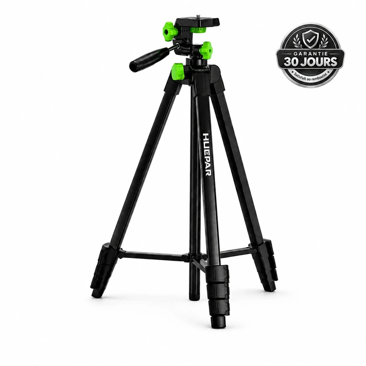 Trépied Laser 152 CM Noir Aluminium | Niveau Laser & Croix | Tête Orientable & Sac inclus