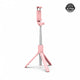 Mini Trépied Téléphone 70 CM Rose | iPhone & Android | Perche Selfie & Télécommande Bluetooth