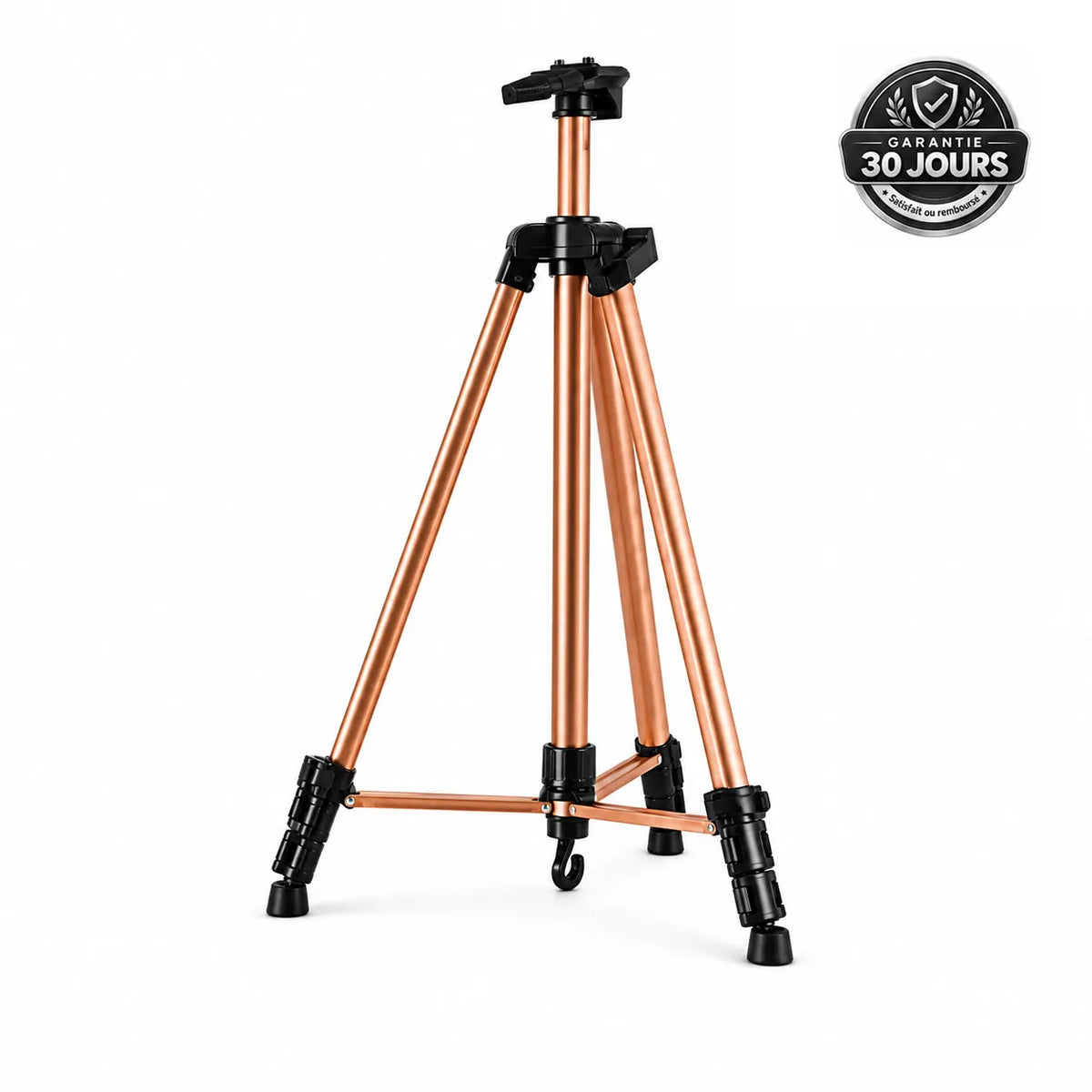 Trépied Tableau 155 CM Café Aluminium | Réglable & Stable | Sac de Transport inclus