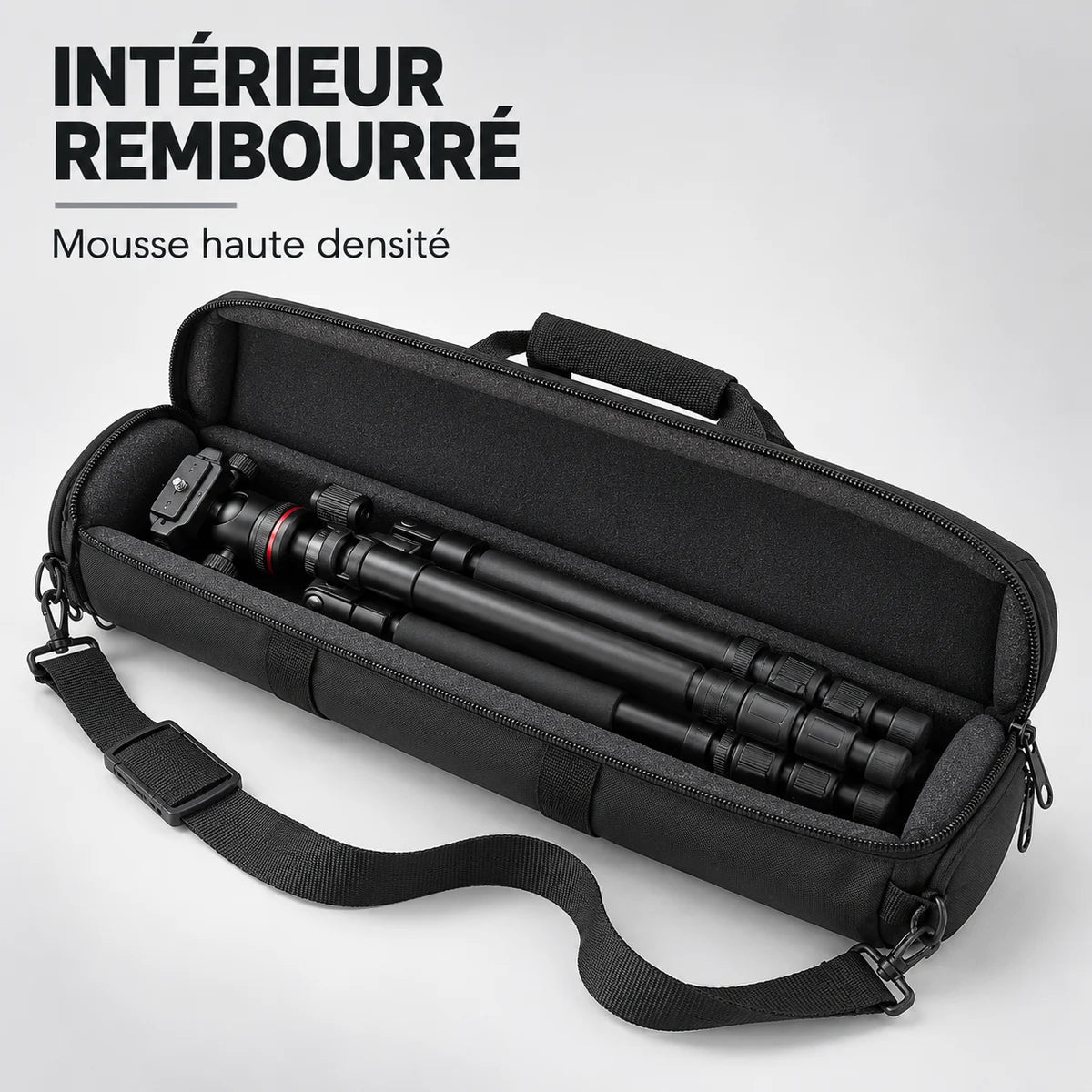 Housse trépied matelassée 50 à 125 cm – intérieur rembourré