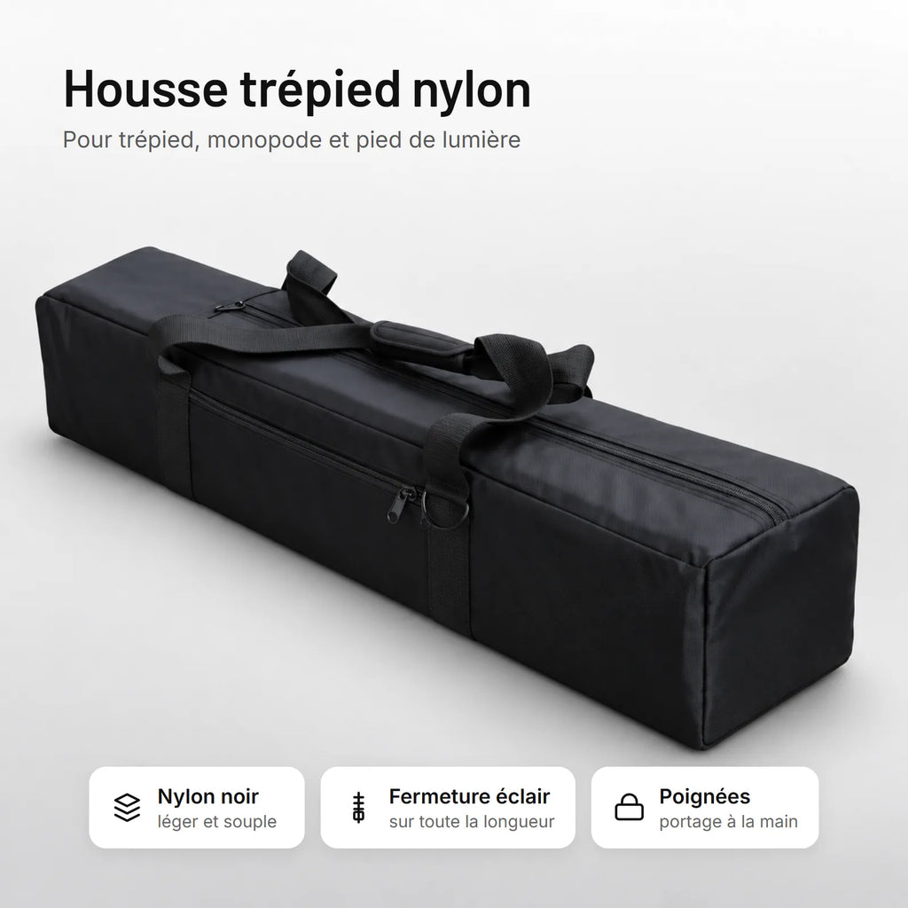 Housse trépied nylon, nylon, fermeture éclair et poignées