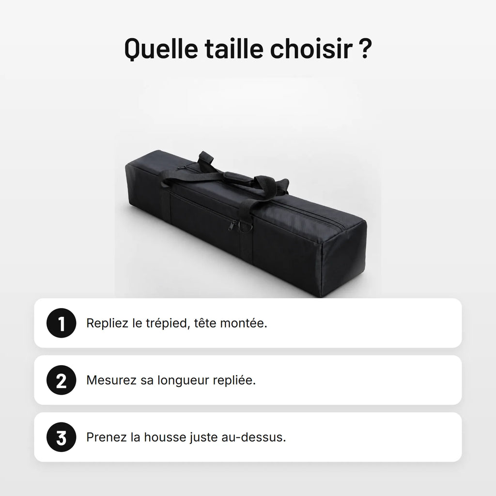 Housse trépied nylon, comment choisir la taille