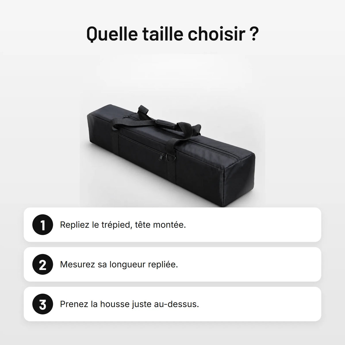 Housse trépied nylon, comment choisir la taille