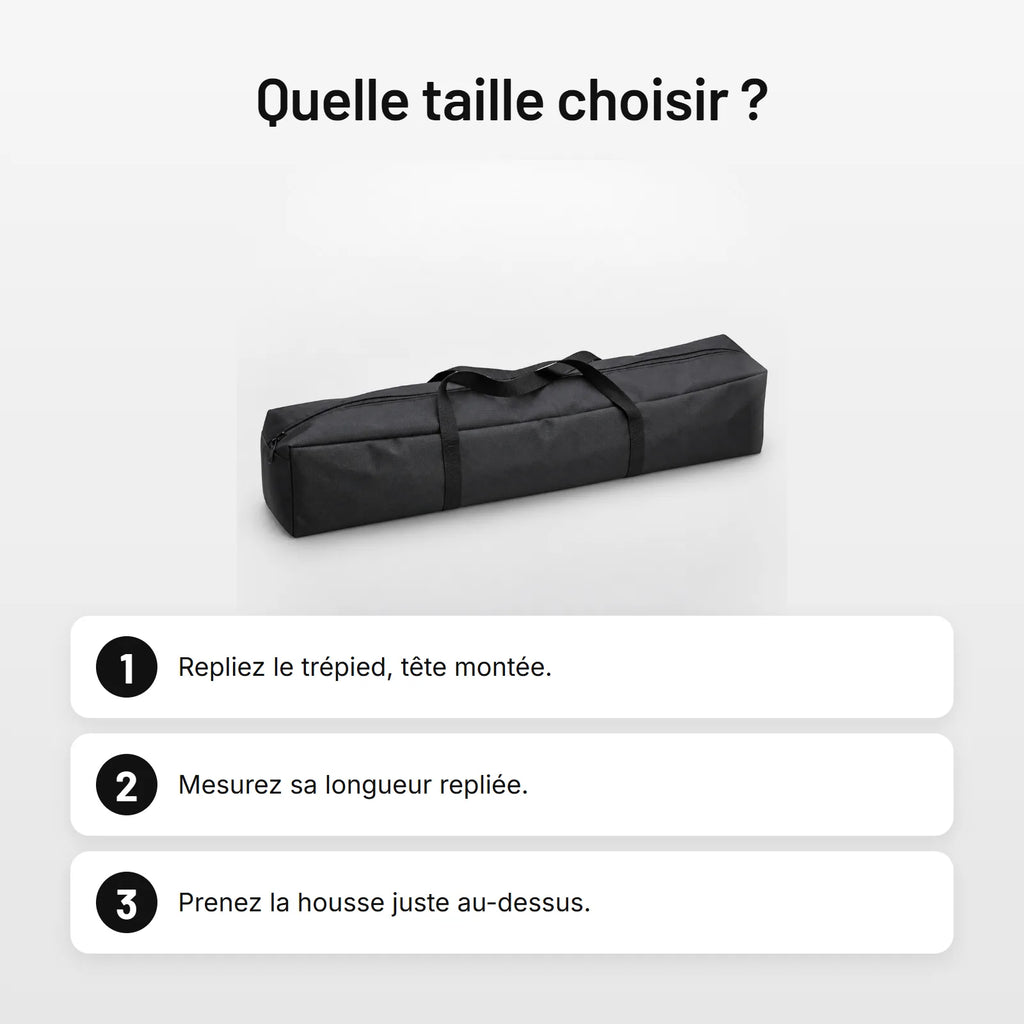 Housse trépied pliable, comment choisir la taille