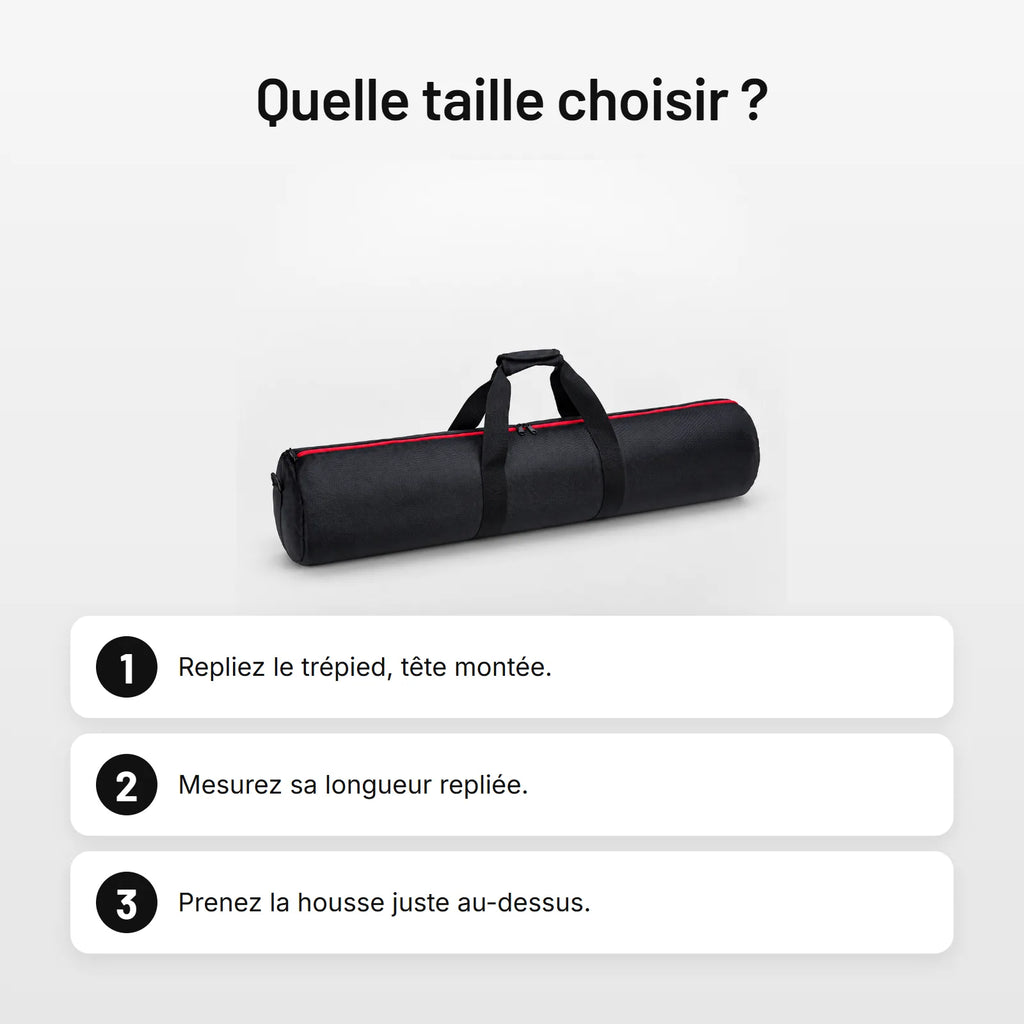 Housse trépied rembourrée, comment choisir la taille